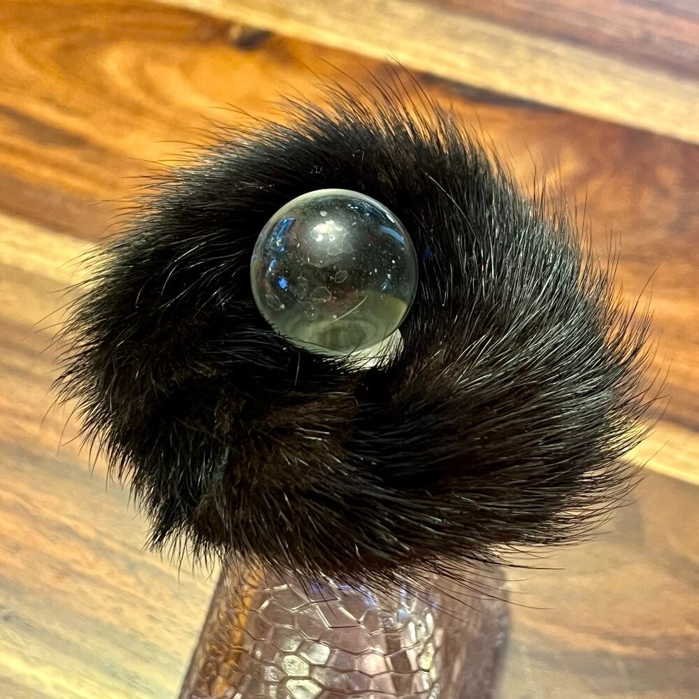 Luxury 100% Real Sable Mink Fur Ponytail Holder Stretchy Scrunchie